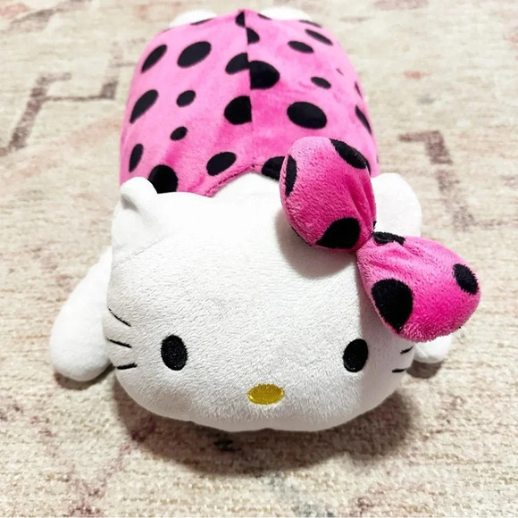 Hello Kitty pink and white flat plush Sanrio stuffed animal - Picture 3 of 16